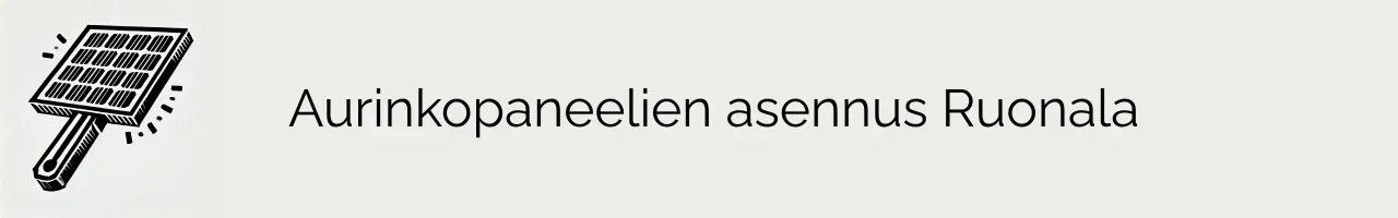 Aurinkopaneelien asennus Ruonala